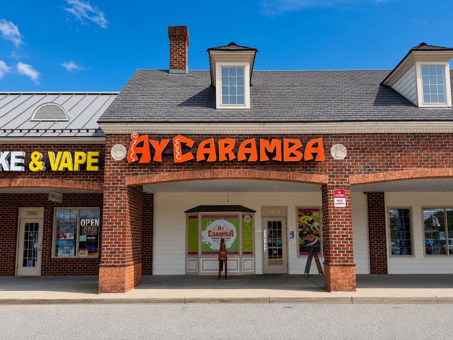 Ay Caramba Mexican Restaurant storefront in Chesterfield